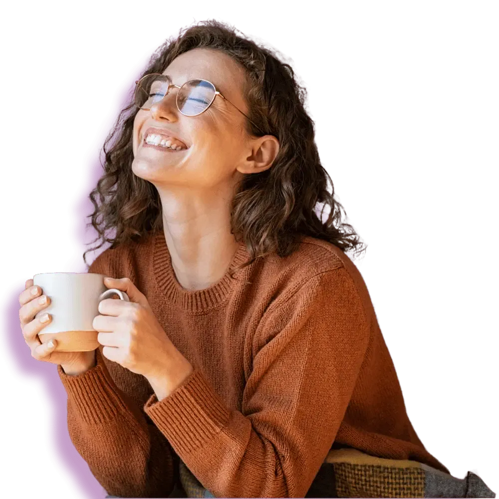 Confident Woman with Tea